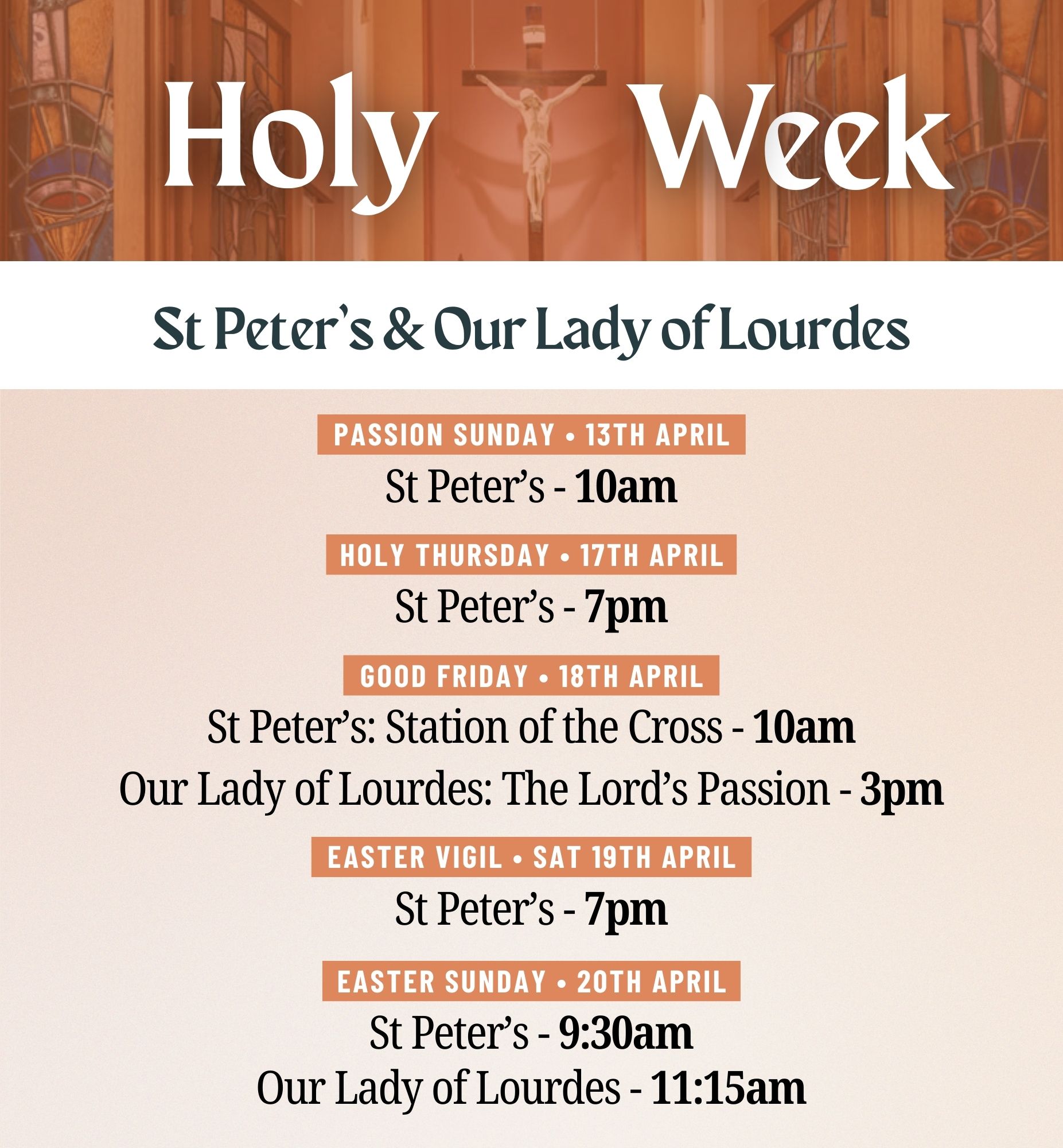 Holy Week Board 417 x 450 mm